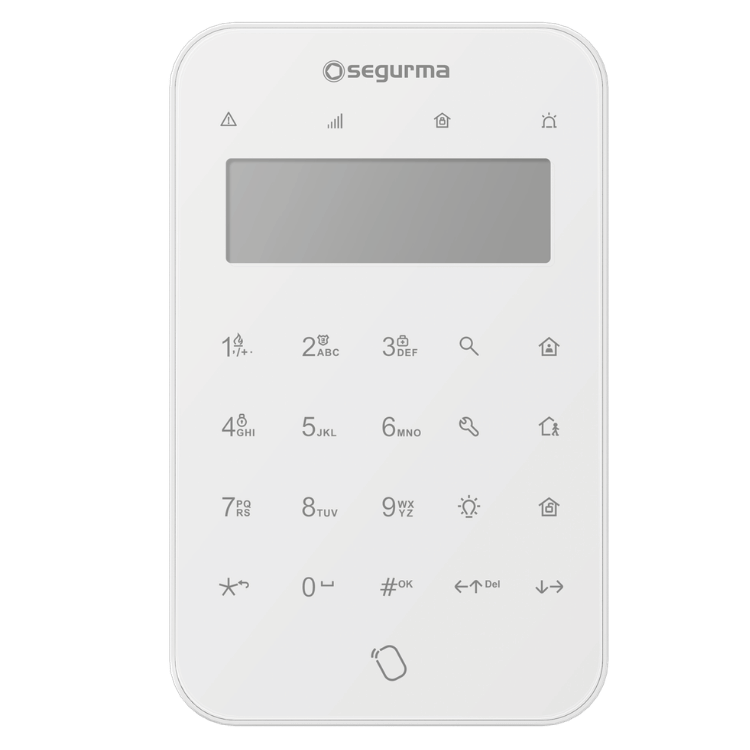 Teclado inalámbrico Segurma para armar y desarmar la alarma